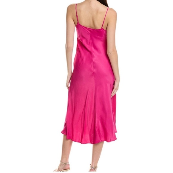 FARM RIO HOT PINK SLIP MIDI DRESS SIZE M - Picture 2 of 14